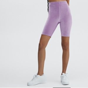 Lavender Velour bike shorts